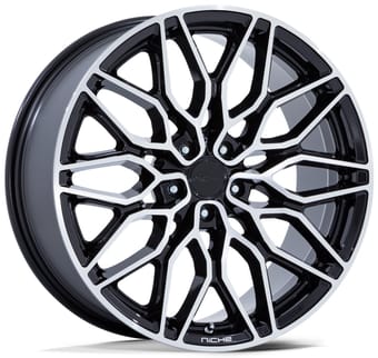 Niche Calabria 5 Gloss Black Machined