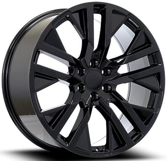 24x10 oe concepts replica 2020 gmc sierra gloss black c21 6x5.5/139.7 31mm - image