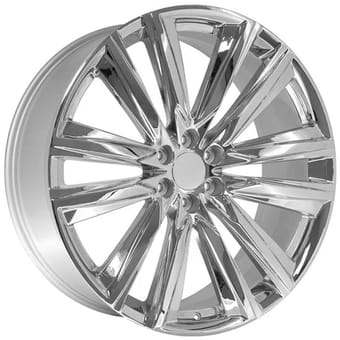 22x9 oe replica cadillac escalade ca91 chrome 6x139.7/5.5 28mm - image