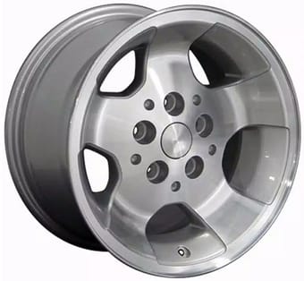 15x8 oe replica jeep cherokee jp08 gloss silver machined 5x114.3/4.5 25mm - image