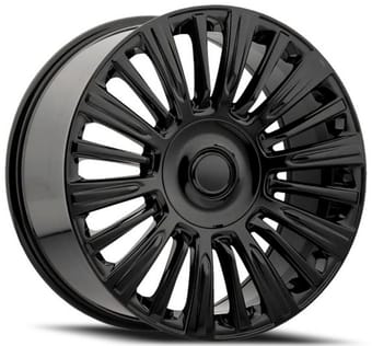 22x9 oe concepts replica 2023-2024 escalade platinum gloss black c39 6x139.7/5.5 28mm - image