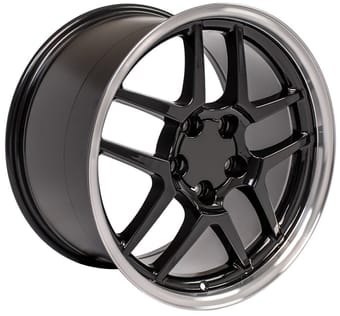 OE Replica Corvette C5 Z06 CV04 Gloss Black Machined Lip