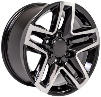 OE Replica Chevrolet Silverado CV34 Gloss Black Machined