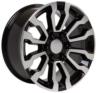 OE Replica GMC Sierra CV35 Gloss Black Machined