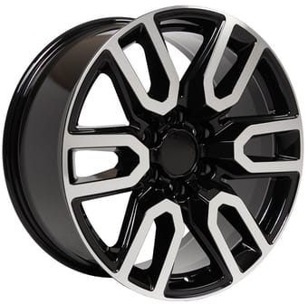 OE Replica GMC Sierra CV36 Gloss Black Machined