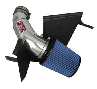 injen 13 jeep grand cherokee srt-8 6.4l v8 polished short ram intake w/ heat shield pf5013p - image