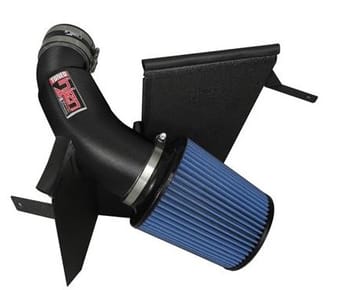 injen 13 jeep grand cherokee srt-8 6.4l v8 wrinkle black short ram intake w/ heat shield pf5013wb - image