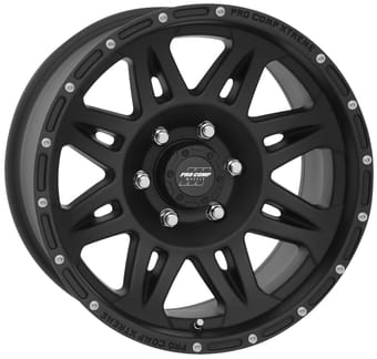 17x8 pro comp pa5 torq flat black 6x139.7/5.5 0mm - image