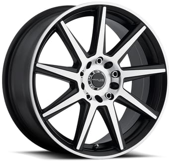 15x7 raceline 144m storm gloss black machined 4x100 | 4x108/4.25 40mm - image