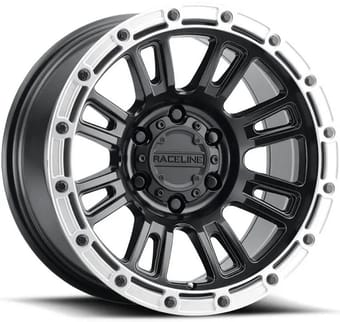 Raceline 956BS Compass Satin Black w/ Silver Ring