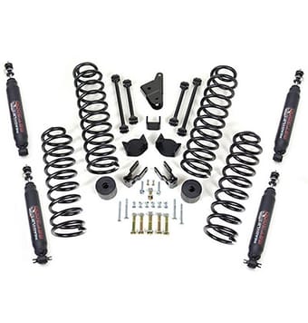 readylift 4" coil spring lift kit w/ sst3000 shocks 2007-2018 jeep jk wrangler 4wd 69-6401 - image