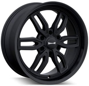(clearance - no returns) 20x9 ridler 609 matte black 6x135 30mm - image