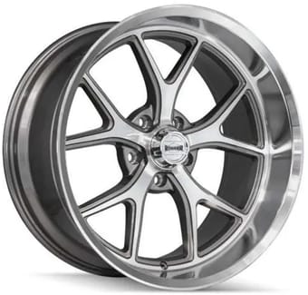 18x8 ridler 661 gloss grey w/ diamond cut lip 5x114.3/4.5 0mm - image