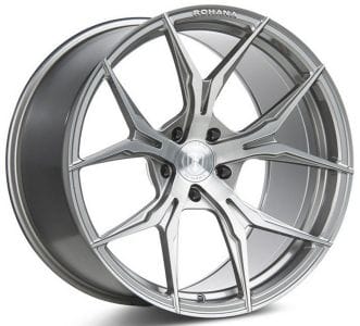 (clearance - no returns) 20x12 rohana rfx5 brushed titanium (cross forged) (deep concave) 5x4.5/114.3 22mm - image