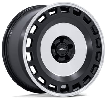 18x8.5 rotiform zbf matte black machined rc213 5x112 45mm - image