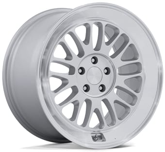 18x9.5 rotiform scp gloss silver w/ diamond cut lip rc214 5x100 38mm - image
