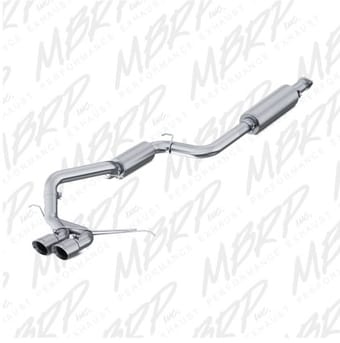 mbrp 13-14 ford focus st 2.0l ecoboost dual center outlet al 3in cat back s4200al - image