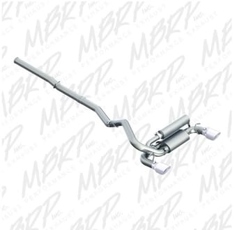 mbrp 2016+ ford focus rs 3in dual outlet cat-back exhaust t409 ss s4203409 - image