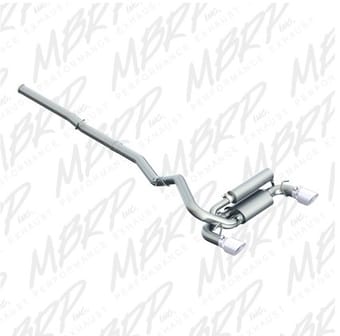 mbrp 2016+ ford focus rs 3in aluminized dual outlet cat-back exhaust s4203al - image