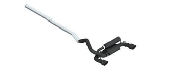 mbrp 2016+ ford focus rs 3in black dual outlet cat-back exhaust s4203blk - image