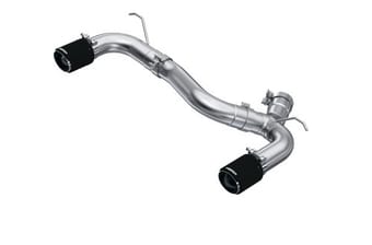 mbrp 17-21 bmw m240i 3.0l 3in axle back dual rear exit w/ t304 ss carbon fiber tips (street version) s45003cf - image
