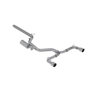 mbrp 15-20 vw 2.0l turbo golf gti mk7 3in t304 cat back exhaust w/ dual split rear exit s4606304 - image