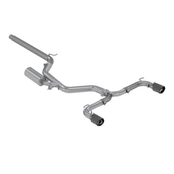 mbrp 15-17 vw 2.0l turbo golf gti mk7 3in t304 cat back exhaust w/ dual split rear exit s46063cf - image