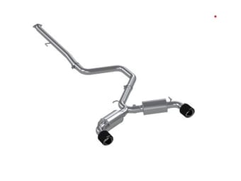 mbrp 2019+ hyundai veloster n 2.0l turbo 3in cat back - t304 stainless - carbon fiber tip s47063cf - image