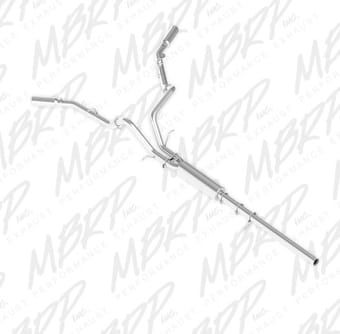 mbrp 14 chevy/gmc 1500 silverado/sierra 4.3l v6/5.3l v8 dual split side alum 3in cat back exhaust s5082al - image