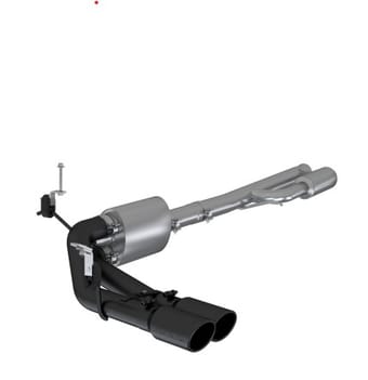 mbrp 2019+ chevrolet silverado 1500 4.5l/5.3l pre-axle dual side exite w/ 4in od tip- black coated s5092blk - image