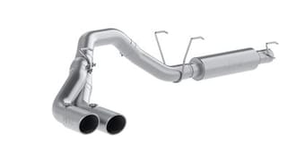 mbrp 14-16 ram 2500/3500 6.4l 4in al single side dual outlet cat back exhaust s5150al - image