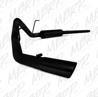 mbrp 2004-2008 ford f-150 ec/cc-sb 3in cat-back single side al - black s5200blk - image