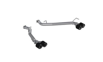 mbrp 20-21 ford explorer st 3.0l ecoboost dual rear exit axle back w/ quad carbon fiber tips - t304 s52033cf - image