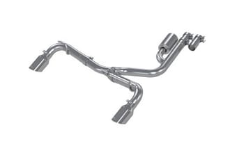 mbrp 2021+ ford bronco sport (1.5l / 2.0l ecoboost) 2.5in res-back exhaust - dual rear - alum. steel s5207al - image