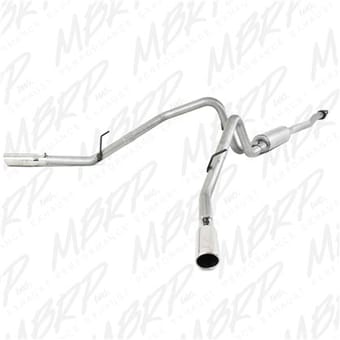 mbrp 2009 ford f-150 ec-not 8 bed/cc-all beds cat back dual split side s5212al - image