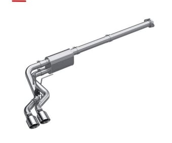 mbrp 2021 ford f-150 2.7l ecoboost / 3.5l ecoboost / 5.0l 3in cat back single side exit alum s5217al - image