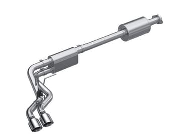 mbrp 2021+ ford f150 t304 pre-axle (street profile) 2.5in od tips 3in cat back exhaust s5219304 - image