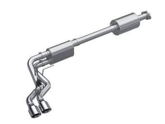 mbrp 2021+ ford f150 aluminized dual pre-axle (street profile) 2.5in od tips 3in cat back exhaust s5219al - image