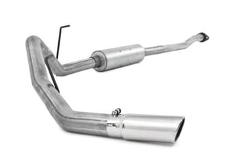 mbrp universal f150 v6 ecoboost 3in aluminized cat back single side s5236al - image