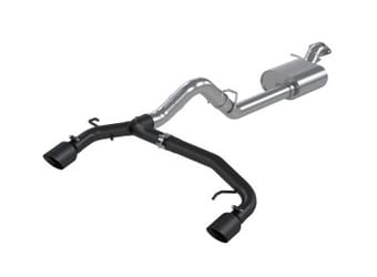 mbrp 21-22 ford bronco 2.3/2.7l ecoboost 2/4-dr 3in catback dual split rear exit blk al s5241blk - image