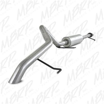 mbrp 2007-2009 toyota fj 4.0l v6 cat back single rear exit off-road tail no tip s5310al - image