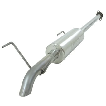 mbrp 05-11 toyota tacoma 4.0l ec/cc-sb cat back turn down single side t409 exhaust s5322409 - image