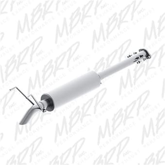 mbrp 01-05 toyota tacoma 2.4/2.7/3.4l 2.5in cat back turn down style alum exhaust system s5332al - image
