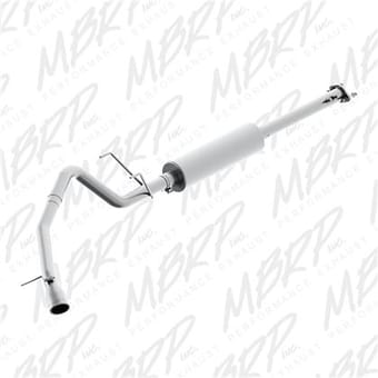 mbrp 01-05 toyota tacoma 2.7/3.4l (4x4 only) 2.5in cat back single side exit t409 exhaust system s5334409 - image