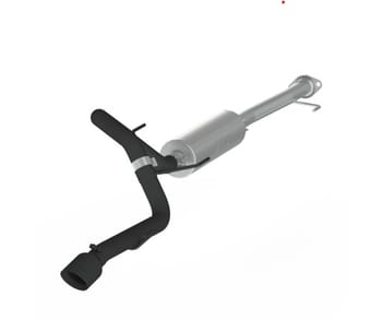 mbrp 10-18 toyota 4 runner blk 4in o.d tip single rear exit 2.5in cat back exhaust s5342blk - image