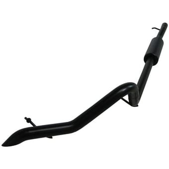 mbrp 2007-2009 jeep wrangler (jk) 3.8l v6 4 dr off-road tail pipe muffler before axle s5514blk - image