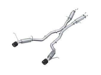 mbrp 2012+ jeep grand cherokee srt 6.4l 3in dual rear exit t304ss catback exhaust - cf tips s55253cf - image