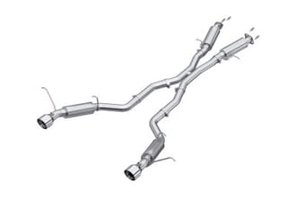 mbrp 2012+ jeep grand cherokee srt 6.4l 3in dual rear exit aluminized catback exhaust - t304 tips s5525al - image