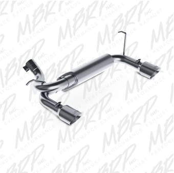 mbrp 07-14 jeep wrangler/rubicon 3.6l/3.8l v6 axle-back dual rear exit aluminum performance exhuast s5528al - image