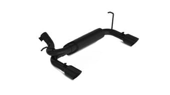 mbrp 07-14 jeep wrangler/rubicon 3.6l/3.8l v6 axle-back dual rear exit black performance exhuast sys s5528blk - image